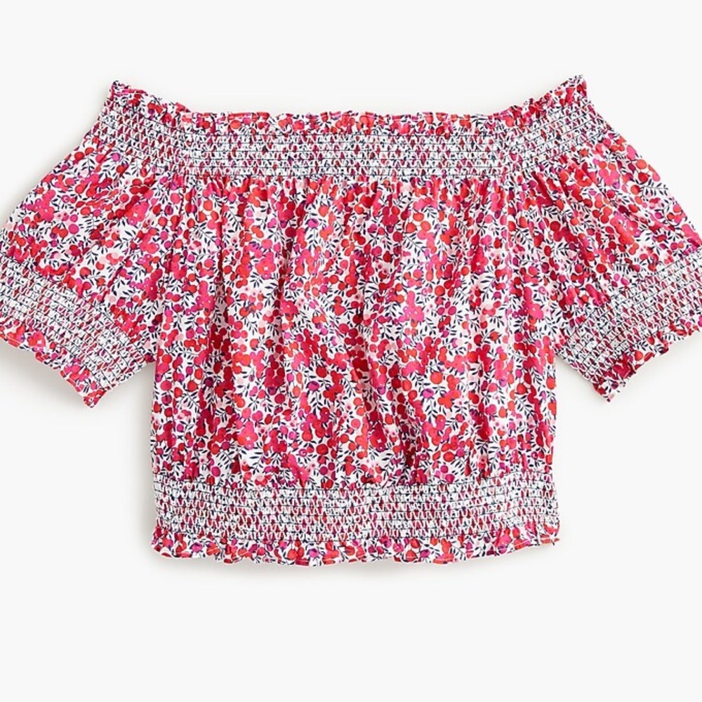 Cropped cotton top in Liberty fabric